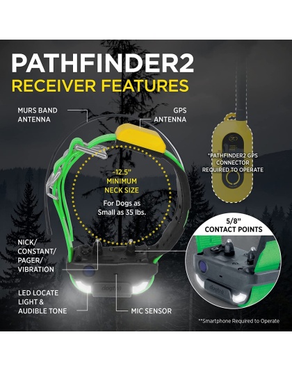 Dogtra Pathfinder 2  GPS Dog Tracker & Training Collar - Green