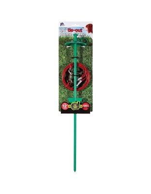 Prevue Pet Products 24 Inch Tie-out Dome Stake with 12 Foot Cable