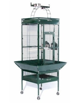 Small Wrought Iron Select Bird Cage - Chalk White