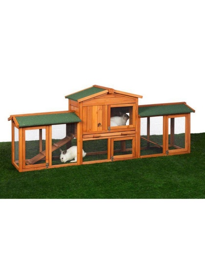 Prevue Pet Products Rabbit Hutch with Double Run