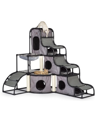 Prevue Pet Products Catville Tower - Gray Print