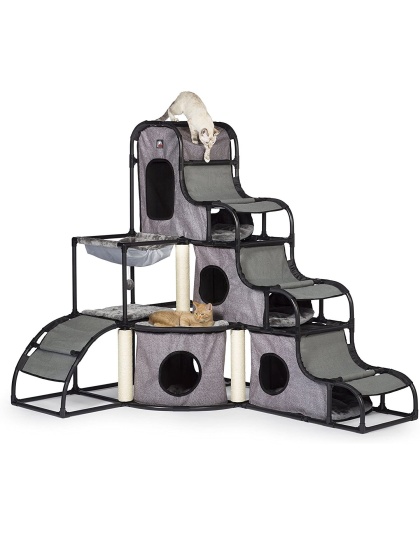 Prevue Pet Products Catville Tower - Gray Print