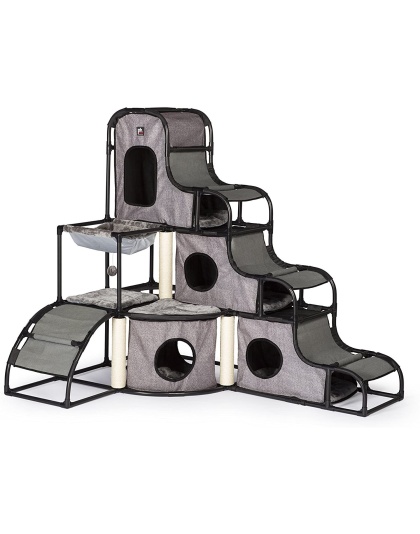 Prevue Pet Products Catville Tower - Gray Print