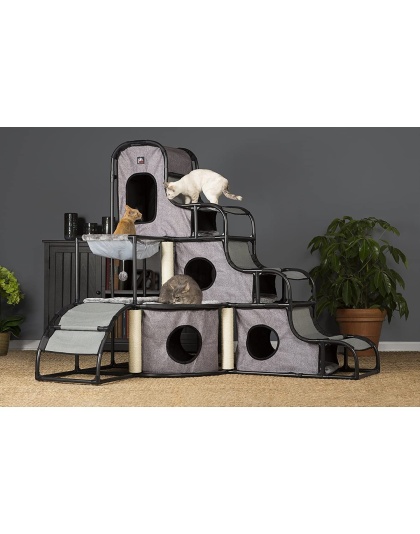 Prevue Pet Products Catville Tower - Gray Print