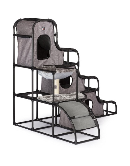 Prevue Pet Products Catville Tower - Gray Print