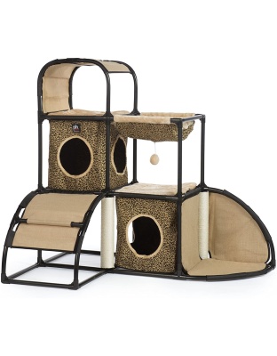 Prevue Pet Products Catville Townhome - Leopard Print