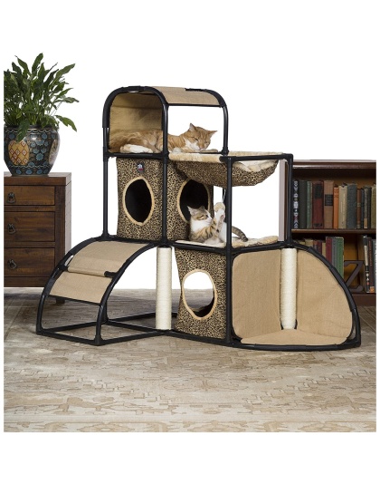 Prevue Pet Products Catville Townhome - Leopard Print