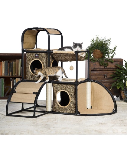 Prevue Pet Products Catville Townhome - Leopard Print
