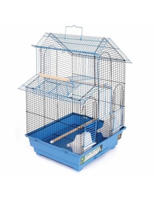 House Style Bird Cage - Blue