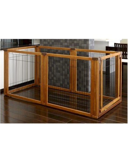 6 Panel Convertible Elite Pet Gate - Black