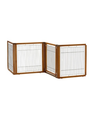 Richell Convertible Elite 4 Panel Pet Gate - Autumn Matte