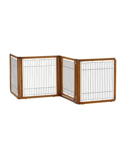 Richell Convertible Elite 4 Panel Pet Gate - Autumn Matte