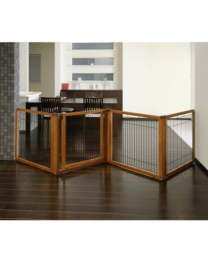 Richell Convertible Elite 4 Panel Pet Gate - Autumn Matte