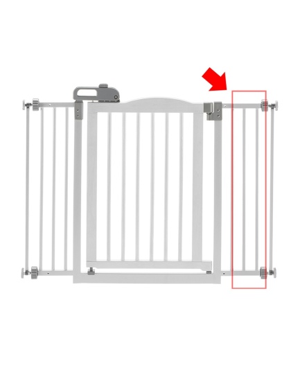 One-Touch Gate II Extension in White