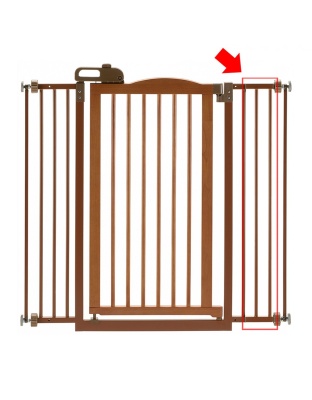 Tall One-Touch Gate II Extension in Brown