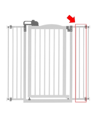 Tall One-Touch Gate II Extension in White