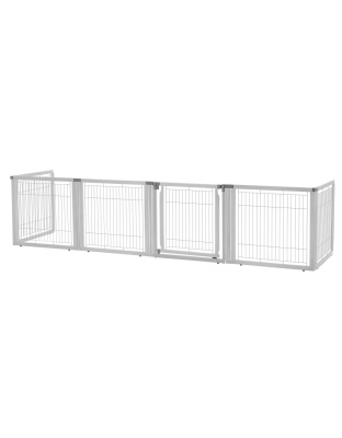 Richell Convertible Elite 6 Panel Pet Gate - Origami White