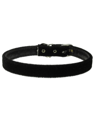 Velvet 3/8" Plain Collar Black 10