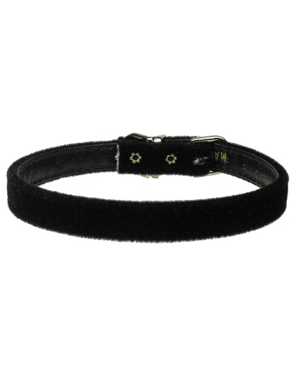 Velvet 3/8" Plain Collar Black 10