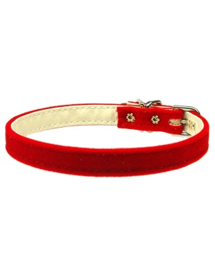 Velvet 3/8" Plain Collar Red 10