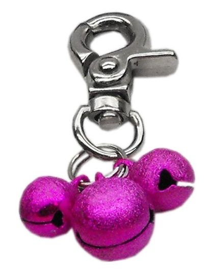 Lobster Claw Bell Charm Bright Pink