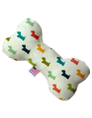 It is a Westie's World 10 inch Canvas Bone Dog Toy