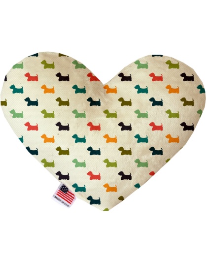 It is a Westie's World 6 inch Canvas Heart Dog Toy
