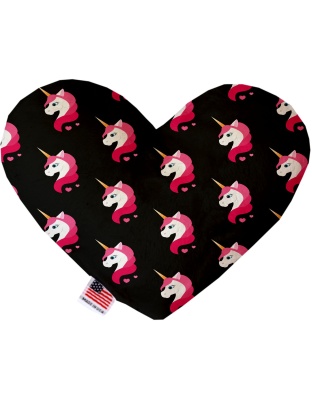 Pretty Pink Unicorns 6 inch Canvas Heart Dog Toy