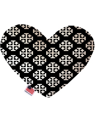 Jerusalem Cross 6 inch Canvas Heart Dog Toy