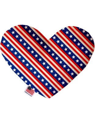 Stars and Stripes 6 inch Canvas Heart Dog Toy