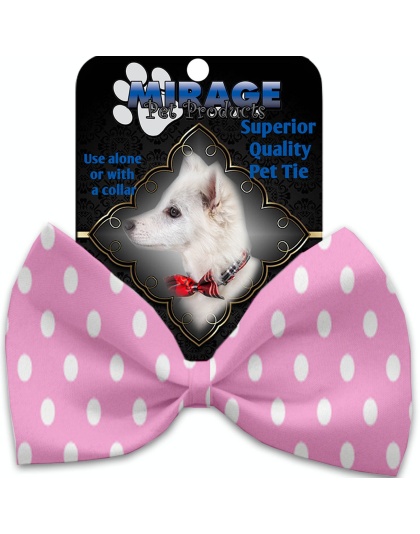 Pink Polka Dots Pet Bow Tie