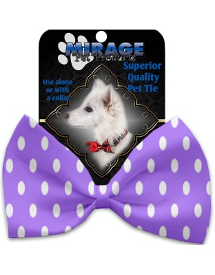 Purple Polka Dots Pet Bow Tie