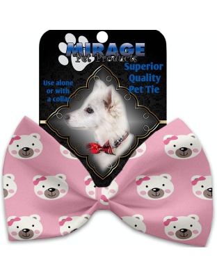 Pink Bears and Bows Pet Bow Tie