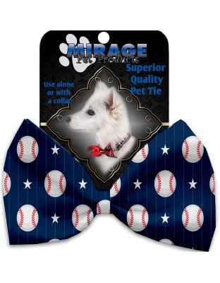 Baseball Pinstripes Pet Bow Tie