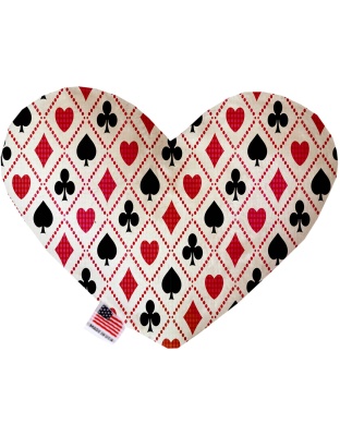 Deck of Cards 6 Inch Canvas Heart Dog Toy