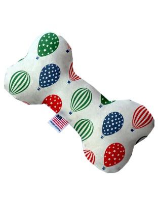 Hot Air Balloons 10 Inch Canvas Bone Dog Toy