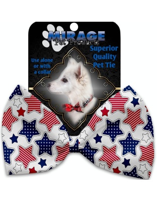 Patriotic Stars Pet Bow Tie