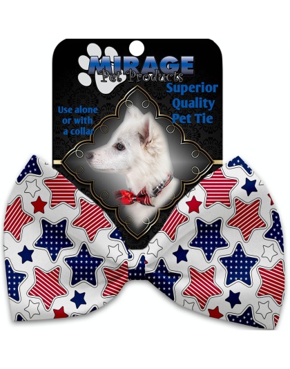 Patriotic Stars Pet Bow Tie