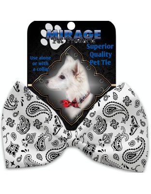 White Western Pet Bow Tie
