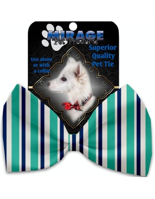 Aquatic Stripes Pet Bow Tie