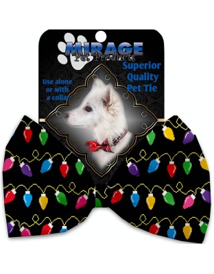 Digital Christmas Lights Pet Bow Tie