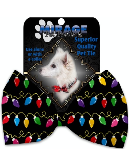 Digital Christmas Lights Pet Bow Tie