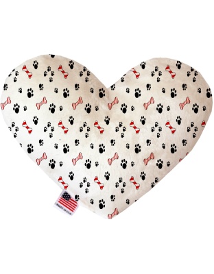 Sweet Paws 6 Inch Canvas Heart Dog Toy