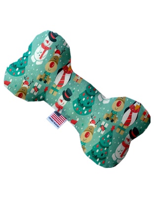 Frosty and Friends 10 Inch Canvas Bone Dog Toy