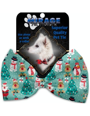 Frosty and Friends Pet Bow Tie Collar Accessory with Velcro