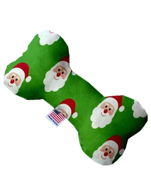 Smiling Santa 10 Inch Canvas Bone Dog Toy