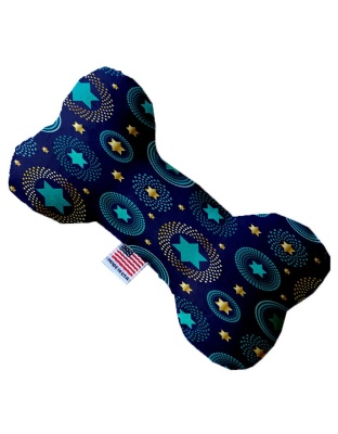 Blue Star of David 10 Inch Canvas Bone Dog Toy