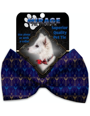 Menorah Madness Pet Bow Tie Collar Accessory with Velcro