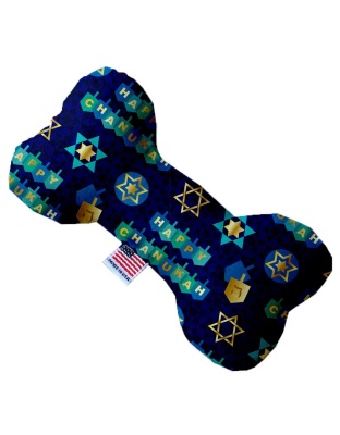 Chanukah Bliss 10 Inch Canvas Bone Dog Toy