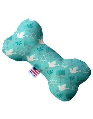 Peace and Hanukkah 10 Inch Canvas Bone Dog Toy